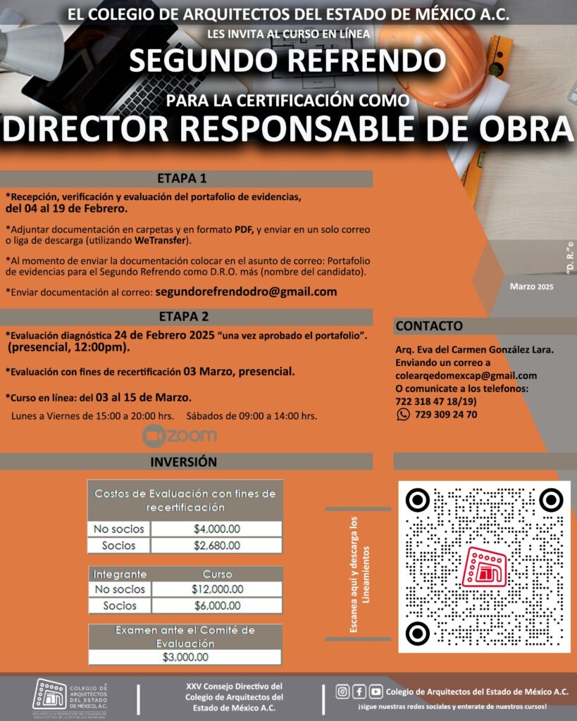 Segundo Refrendo director Responsable de Obra